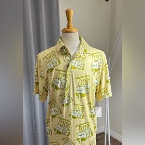 TailorByrd Men's Polo Golf Shirt . YELLOW SIZE L